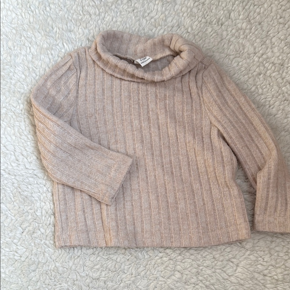 Cozy Beige Ribbed Sweater